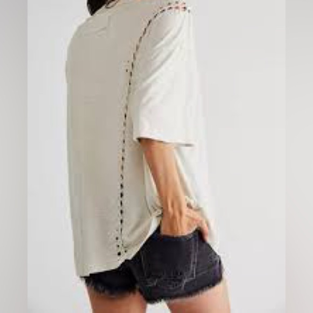 Free people moonlit midi tee in almond milk